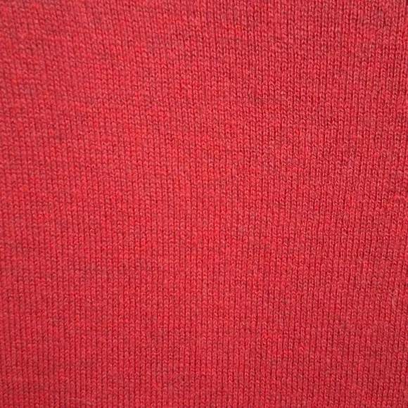 Paul Fredrick Cashmere/Silk Blend Red/Black Heathered Mockneck Sweater. Sz Med. - Picture 7 of 9